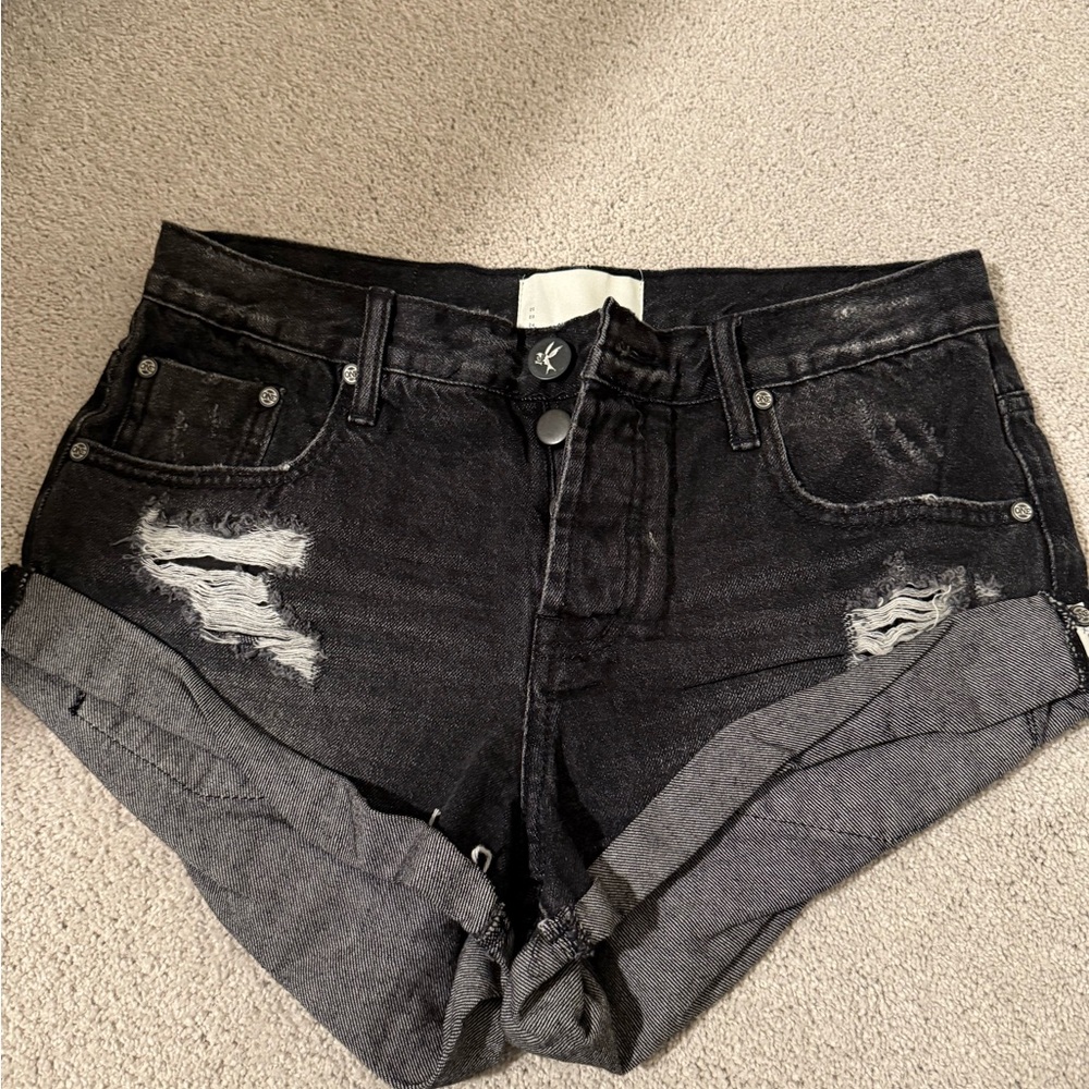 One Teaspoon Black Shorts